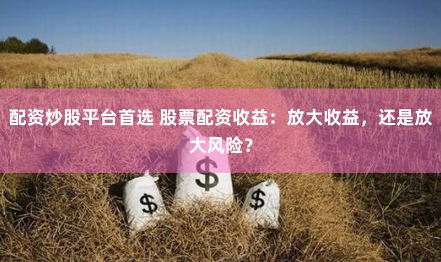 配资炒股平台首选 股票配资收益：放大收益，还是放大风险？