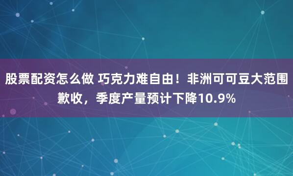 股票配资怎么做 巧克力难自由!非洲可可豆大范围歉收,季度产量预计下降10.9%